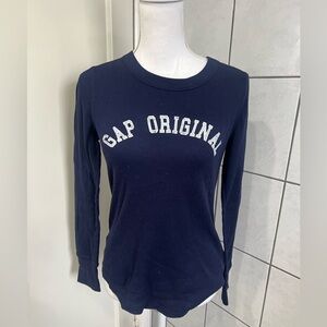 Gap Waffle Knit Top Blue size Small
